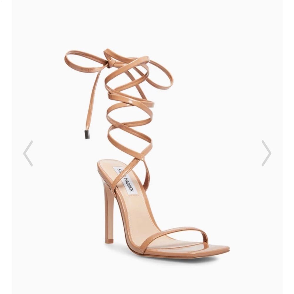 Uplift Camel Steve Madden strappy single sole heel